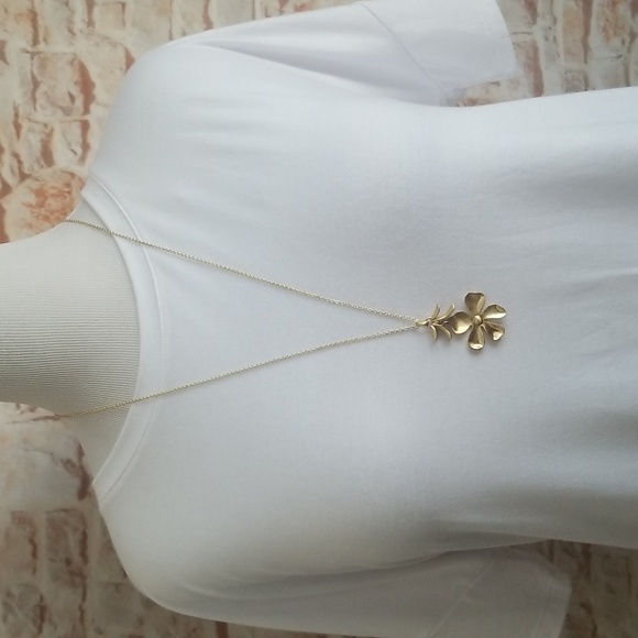 New Lucky Brand Drop Floral Necklace - Picture 2 of 7